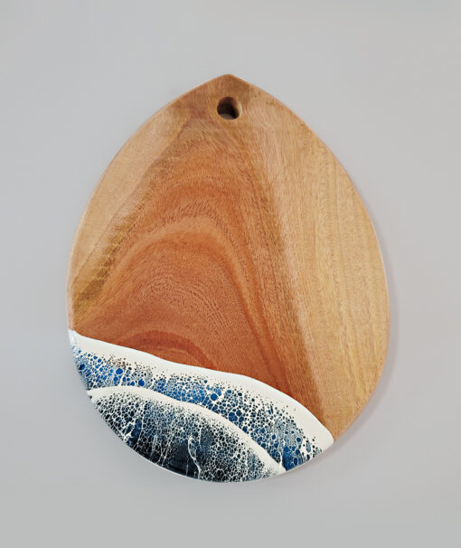 Ocean Wave Wood & Resin Cutting Board